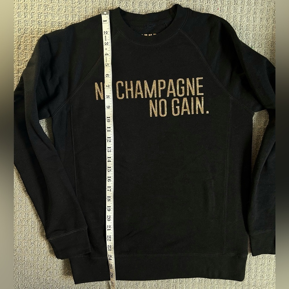 No Champagne No Gain! ๐ฅ๐พ Brunette the Label Crewneck Sweatshirt - Size S/M - Picture 6 of 7